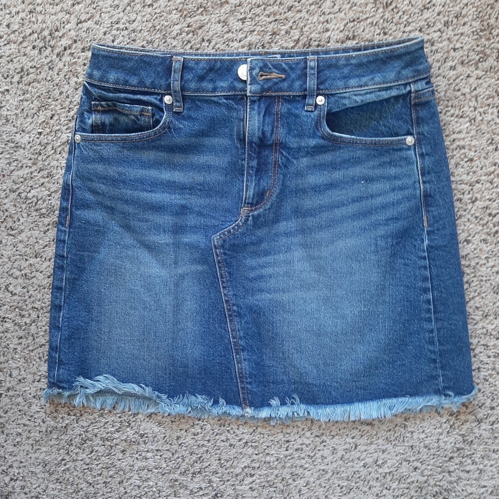 Jean Mini Skirt - Loft - 0